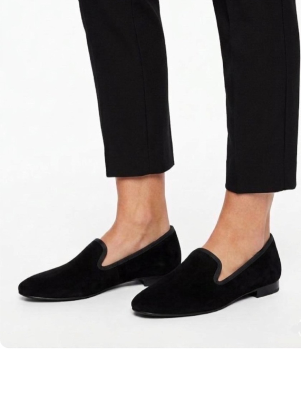 🌹 Taryn Rose Faye Black Suede Flat Loafers - Size 9 NEW